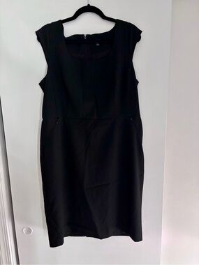 Ann Taylor Black Midi Sheath Dress